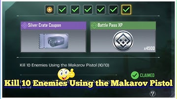 Call Of Duty Mobile Kill 10 Enemies Using the Makarov Pistol Task Complete