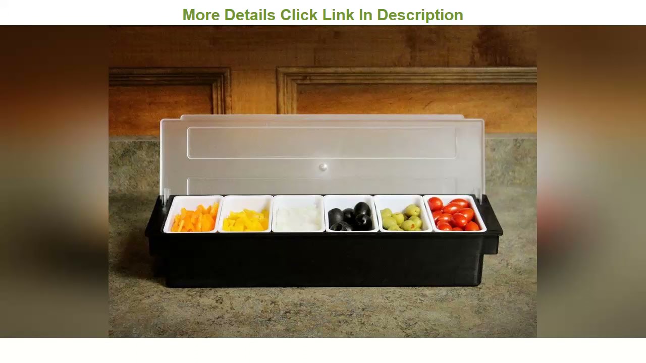 Best Seller Ice Cooled Condiment Serving Container Chilled Garnish Tray Bar Caddy for Home Work or