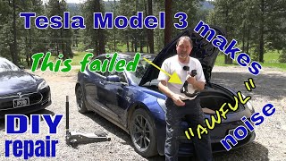 Tesla Model 3 common Suspension Noise. How to repair it. DIY, Upper Control Arm replacement