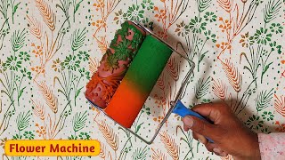 Decorative flowers on wall with soft Pattern Roller | Danish Paint & tech screenshot 5