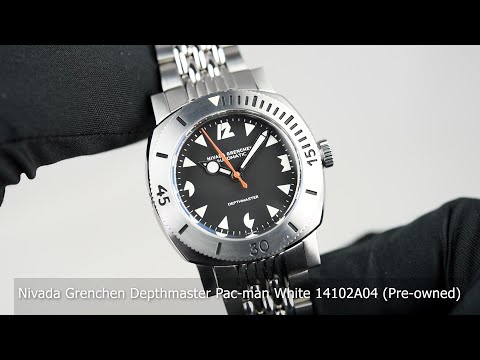 Nivada Grenchen Depthmaster Pac-man White 14102A04 (Pre-owned