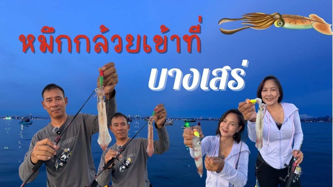 หมึกกล้วยเข้าที่บางเสร่ (แนะนำการตกแบบ SUTTE หรือ การตกหมึกกล้วย) ฟิชชิ่งปิ๋มจ๋า Ep 26