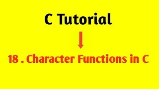 Information Character Functions in C-part 18(Tamil) News