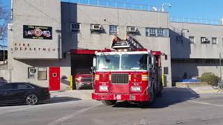 FDNY FASTEST START EVER, Awesome Engine 216, Old Ladder 108, Battalion 35 Williamsburg Brooklyn NYC