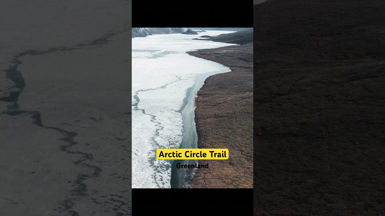 Amitsorsuaq Lake at the Arctic Circle Trail in Greenland #drone #hiking #offthegrid