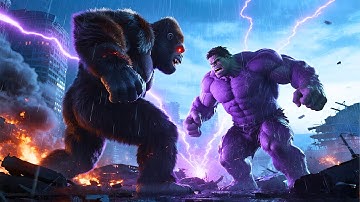King Kong vs Purple Hulk: Titans Clash in a Purple Storm! | King Kong Movie