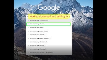 How to download and setting for Screencast keys addon Blender