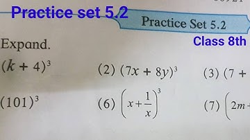 Practice set 5.2 class 8th maths