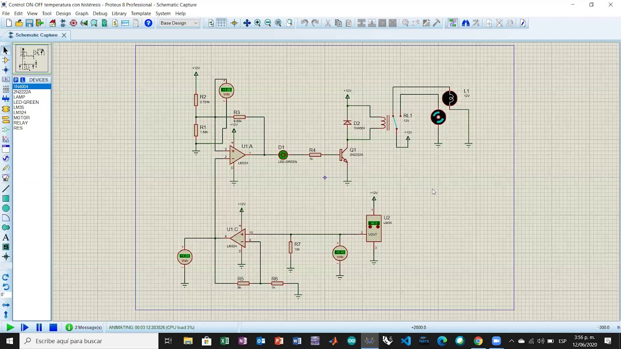 Control ON/OFF de temperatura con histéresis - YouTube