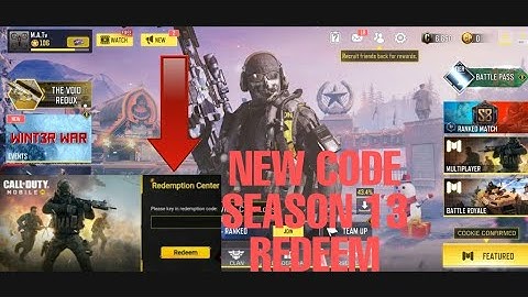 New code redeem codm season 13 Garena version