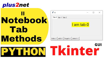 Tkinter Notebook methods to select hide forget tabs and using notebook tab change event