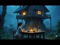 Cozy Tree House Life – Comforting Rainy Day Vibes | Ghibli ASMR Slow Living