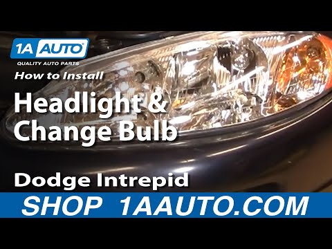 How to Replace Headlight and Bulb 98-04 Dodge Intrepid