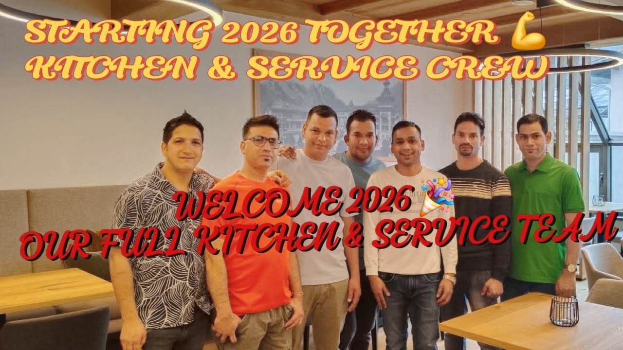  1️⃣ New Year 2026 Celebration with Our Kitchen & Service Team 🎉2026#NewYearCelebration#KitchenTeam 