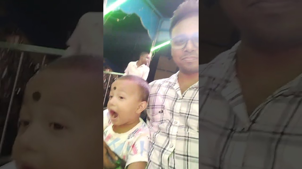 মেলা দেখতে গিয়ে Toy train এ খোশ মেজাজে রিকুবাবু