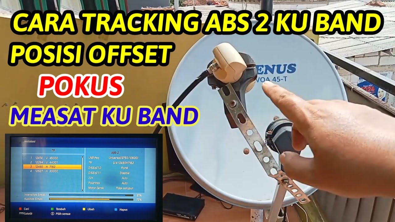 CARA TRACKING ABS 2A KU BAND POSISI OFFSET POKUS MEASAT 3 KU BAND DI ...