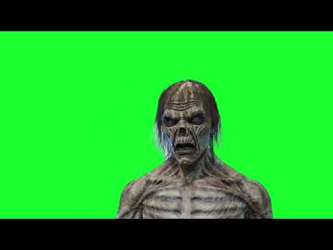 ZOMBIE ON GREEN SCREEN