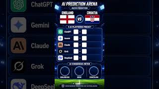 5 AIs Predict England vs Croatia 🏴🇭🇷 | AI Prediction Arena #shorts
