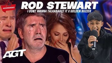 Golden Buzzer Simon Cowell Cried when the heard Extraordinary Voice Singing Rod Steward