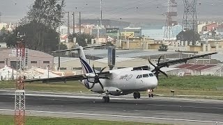 WILDEST Turboprop Landing! Swiftair ATR 72 vs Lisbon Gusts 🌪️