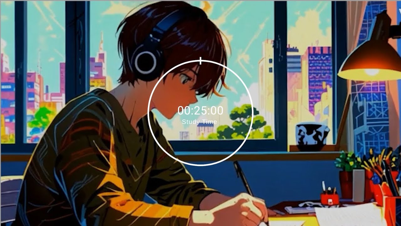 Focus and Relax with 25/5 Pomodoro Lofi - 2 Hours of Study and Work ...
