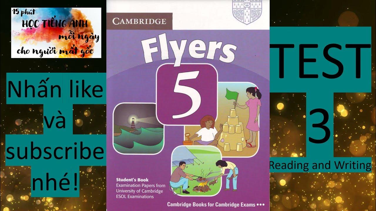 F5T3RW Cambridge Flyers 5Test 3Reading and Writing (Answer Key