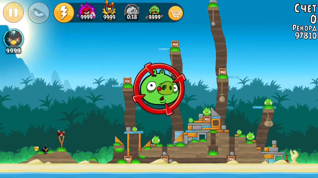 Angry Birds Classic Bird Island (Mighty Eagle 100%) All levels (player00713)