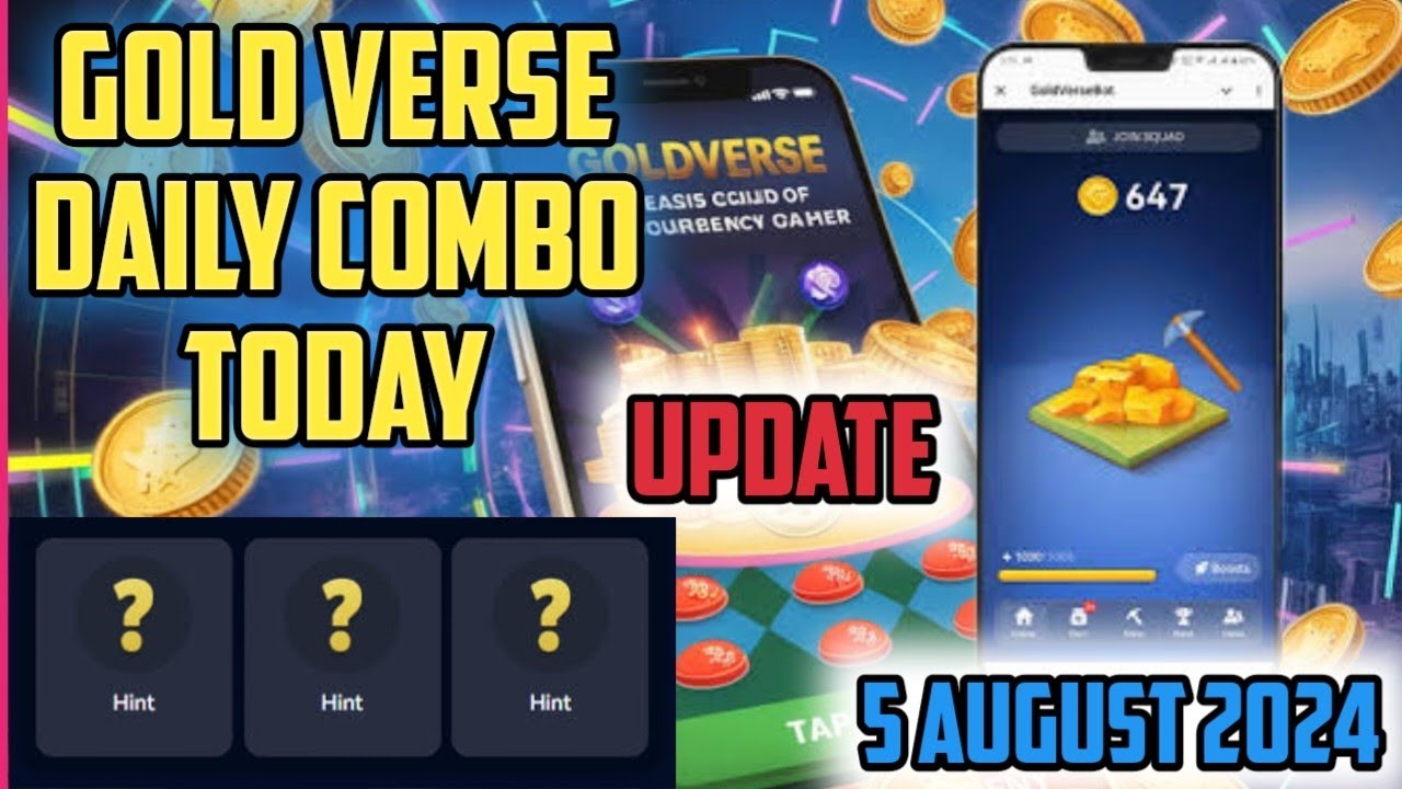 Gold verse daily combo today | Goldverse today bounty | Gold verse bot 5 - 6 August 2024