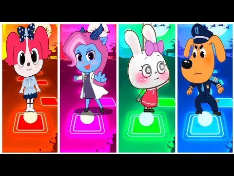 TILES hop fun 🎶 SHERIFF LABRADOR Team...Clips from the best parts of the cartoon. Who Is Best 👌 👍 😍