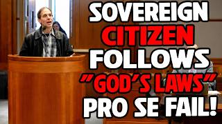 Sovereign Citizen REFUSES ALL Laws Claiming “God’s Law” Overrules Court!!! Pro Se FAIL!!!