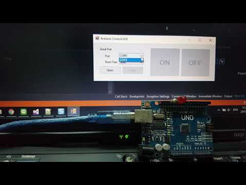 การเรียนรู้ครั้งที่ 16 การสร้างโปรแกรมควบคุม LED ผ่าน Arduino ด้วย Visual C#