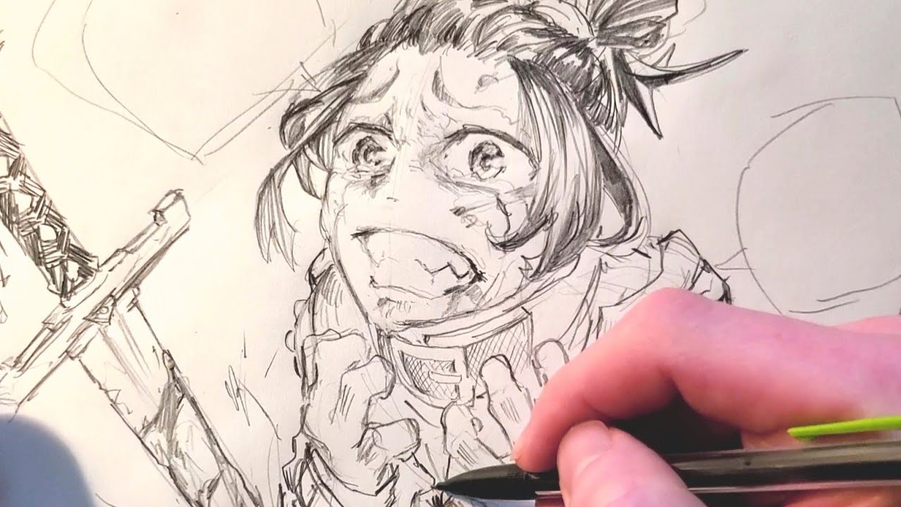 Drawing Anime Boy - The Sorrow | Anime Manga Sketch