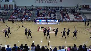 DCHS Drill Team Performs Circus Mix at Last Home Game 2019