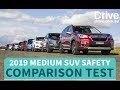 Safest SUV You Can Buy In 2019, Medium SUV Mega Comparison Test | Drive.com.au