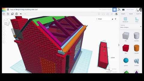 3D printed model railway building - adding roof and features