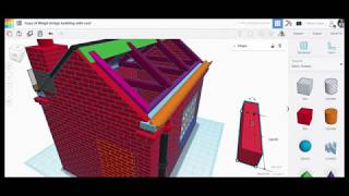 3D printed model railway building - adding roof and features
