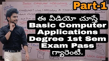 Basic Computer Applications Degree 1st sem Important questions | #basiccomputerapplications