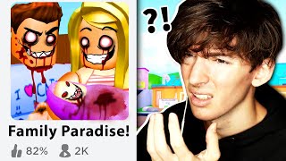 Normal Roblox games with disturbing thumbnails