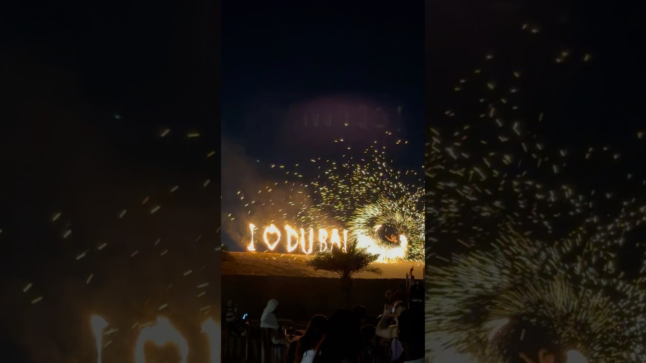 I Love Dubai Fire Show @ our desert Safari trip...  