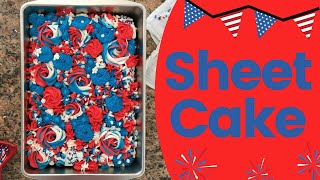 4th of July Cake Idea For Beginners // Sheet Cake Decorating Idea For Beginner