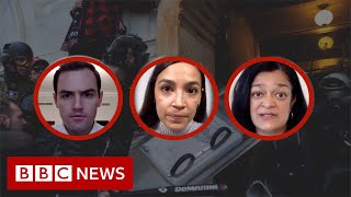 Trump impeachment: The terror of being trapped in the US Capitol - BBC News