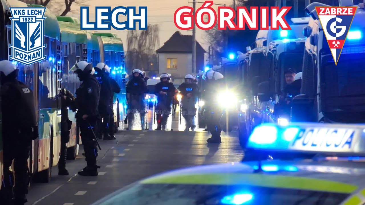 LECH - GÓRNIK 2026: Przyjazd kibiców do Lubonia, eskorta na stadion i zabezpieczenie meczu