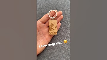 Laser Engraved key ring 😊 #laserengraving #keyring #artvision4u #shortvideo