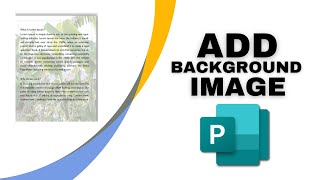 How to Add a Background Image to a Microsoft Publisher