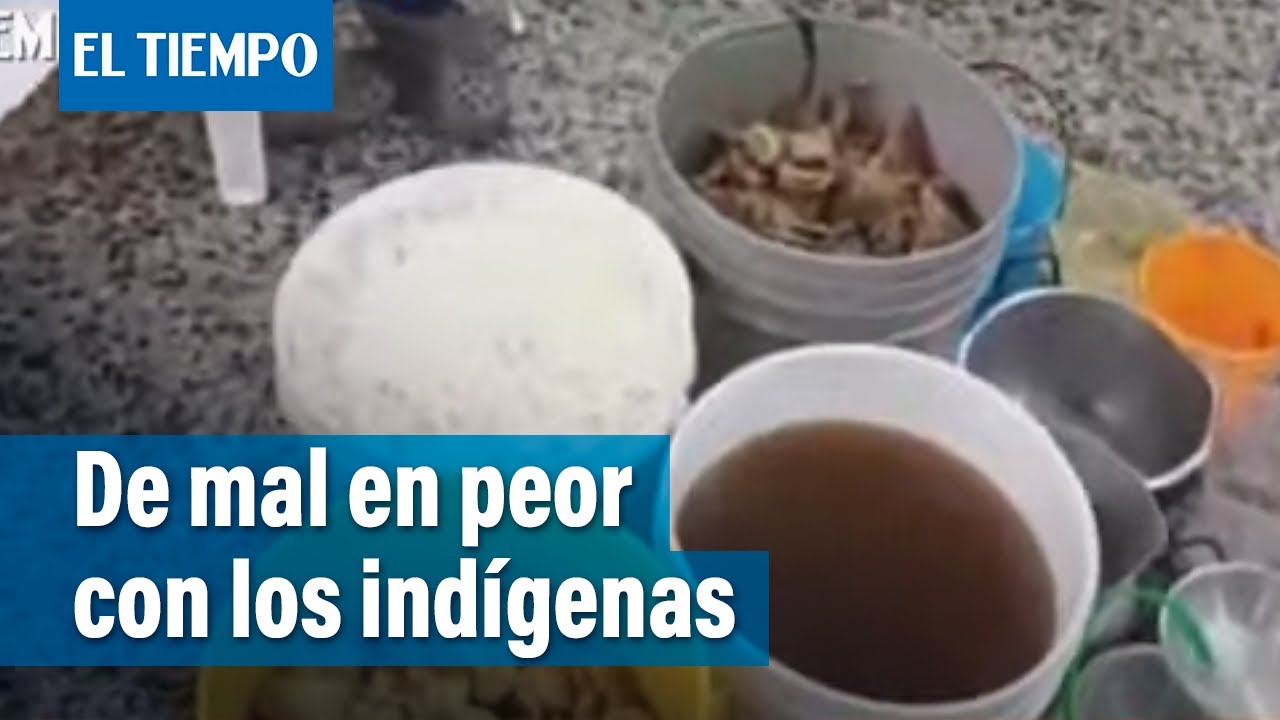 Indígenas denuncian hacinamiento y entrega de comida en baldes | El Tiempo