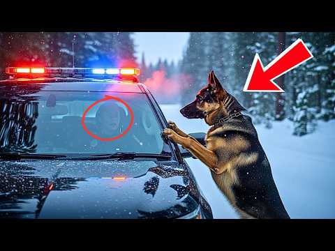 German Shepherd Stopped a Police Car on a Snowy Road — What Happened Next  Left the Officer in Shock - YouTube