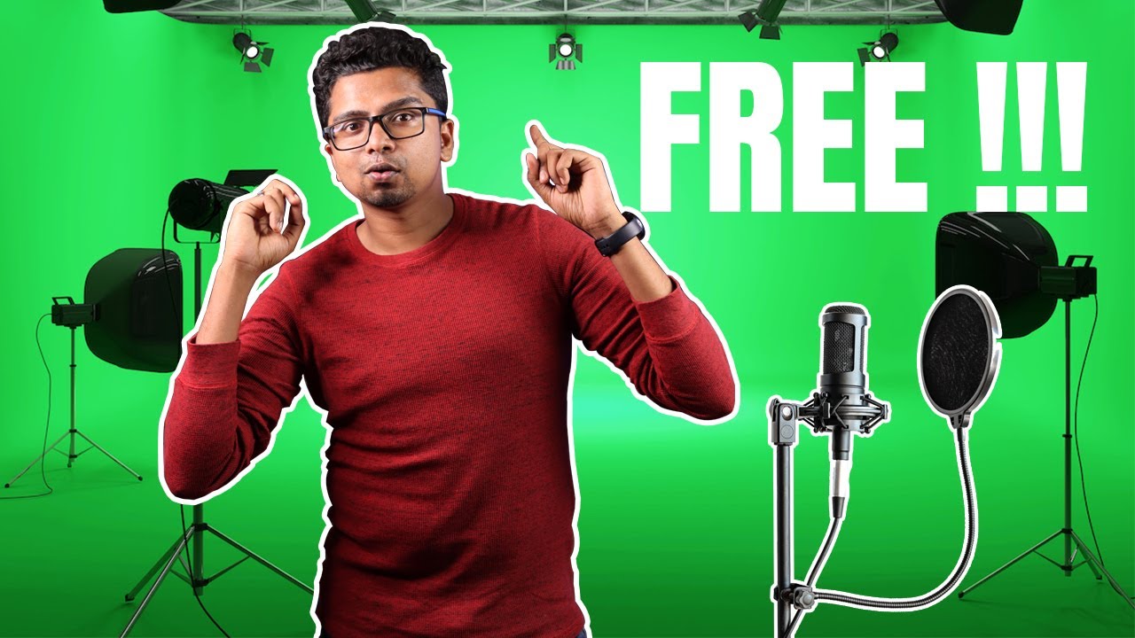 HOW TO GET FREE GREEN SCREEN AND STUDIO MIC ? in മലയാളം YouTube