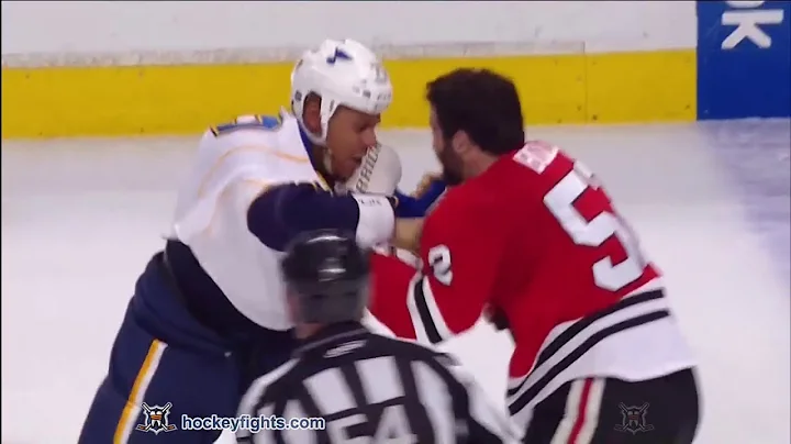 Ryan Reaves vs Brandon Bollig Apr 6, 2014