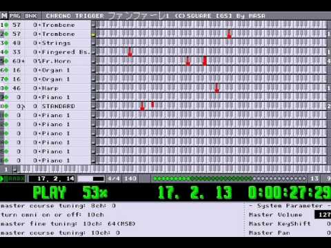 MIDI::SC-55mkII CHRONO TRIGGER 19 ファンファーレ1