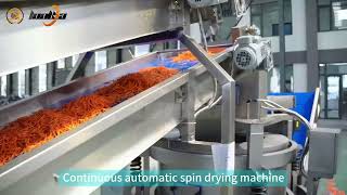 Automatic vegetables carrot shred spin drying machine